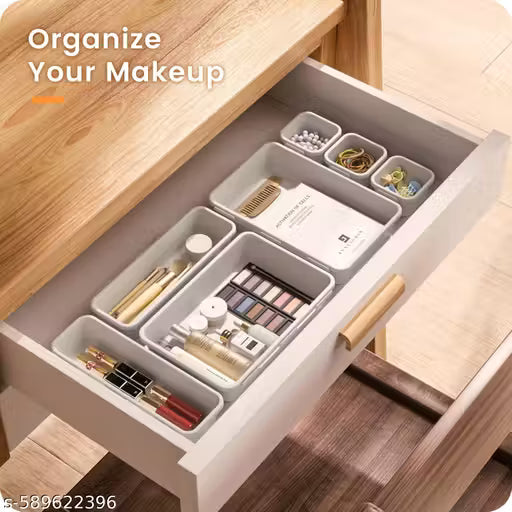SortHaven™ Drawer Organizer Set – 8-Piece Modular Trays for Home, Office & Desk