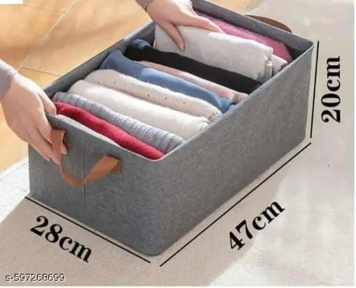 SortHaven™ Foldable Wardrobe Organizer – Space Saving Storage Boxes (Set of 4)