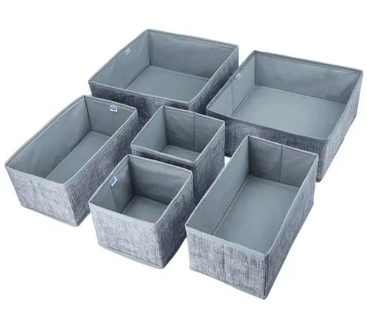 SortHaven™ 6-Piece Foldable Non-Woven Closet Organizer Set