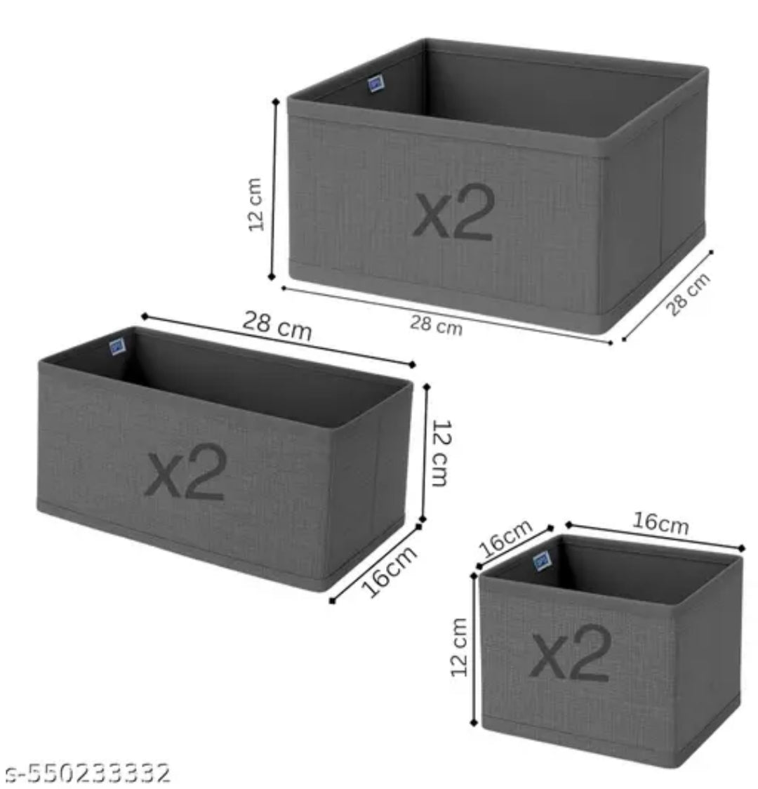 SortHaven™ 6-Piece Foldable Non-Woven Closet Organizer Set
