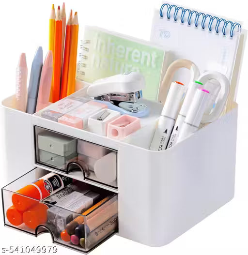 SortHaven™ Desk Organizer with 2 Drawers – Multi-Functional Desktop Storage (5 Compartments)