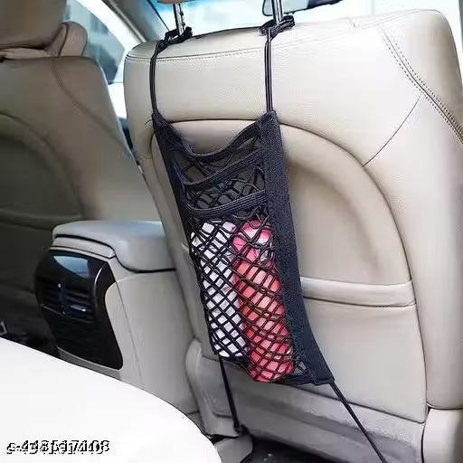 SortHaven™ 3-Layer Car Seat Back Mesh Organizer – Backseat Storage Net & Safety Barrier