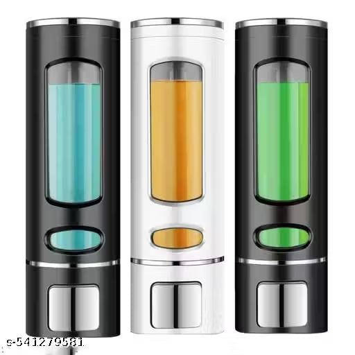 SortHaven™ Wall-Mounted Liquid Soap & Shampoo Dispenser – Pack of 3 (400ml Each)