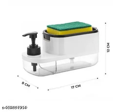 SortHaven™ 3-in-1 Soap Dispenser with Sponge Holder – Smart Sink Organizer