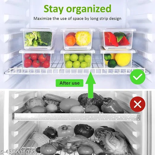 SortHaven™ Fridge Storage Box Set – 6-Piece 1500ml Stackable Containers with Drain Tray