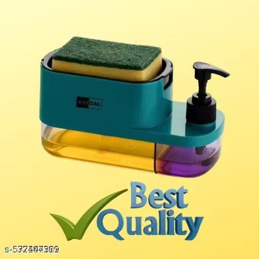SortHaven™ 3-in-1 Soap Dispenser with Sponge Holder – Smart Sink Organizer