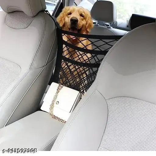 SortHaven™ 3-Layer Car Seat Back Mesh Organizer – Backseat Storage Net & Safety Barrier