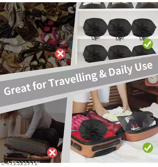 SortHaven™ Travel Shoe Storage Bags – Pack of 6 Dustproof Shoe Pouches for Travel & Home